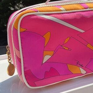 Authentic Vintage Emilio Pucci Vibrant Cosmetic Bag NWOT
